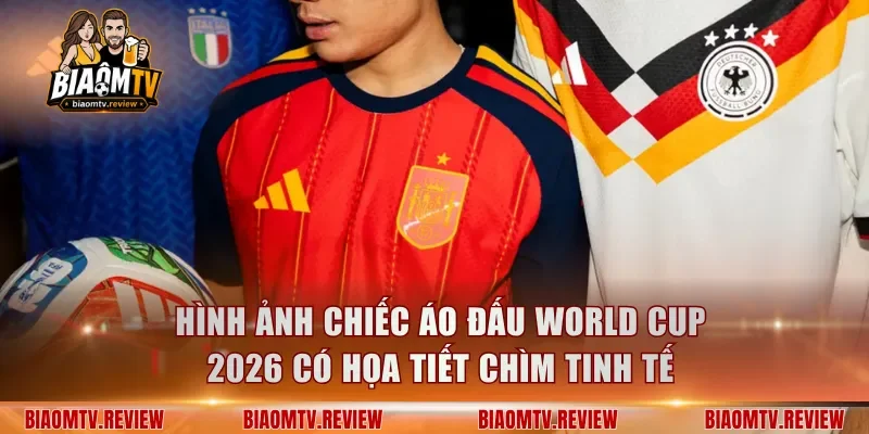 Hình ảnh chiếc Áo đấu World Cup 2026 có họa tiết chìm tinh tế